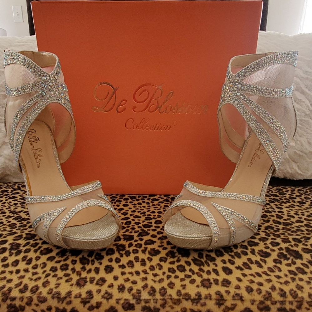 Silver Mesh Pumps